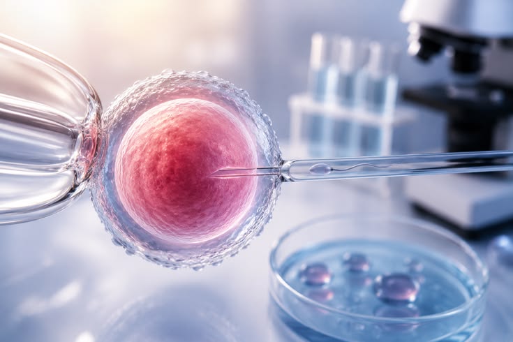 Procedimento de fertilização in vitro em laboratório